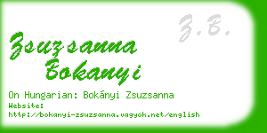 zsuzsanna bokanyi business card