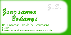 zsuzsanna bokanyi business card